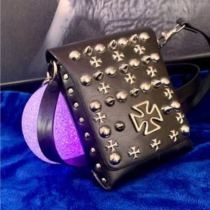 Unique Punk inspired crossbody genuine leather bag 😎